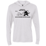 T-Shirts Heather White / X-Small Special Level of Hell Triblend Long Sleeve Hoodie Tee