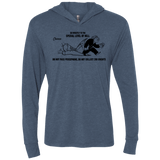 T-Shirts Indigo / X-Small Special Level of Hell Triblend Long Sleeve Hoodie Tee