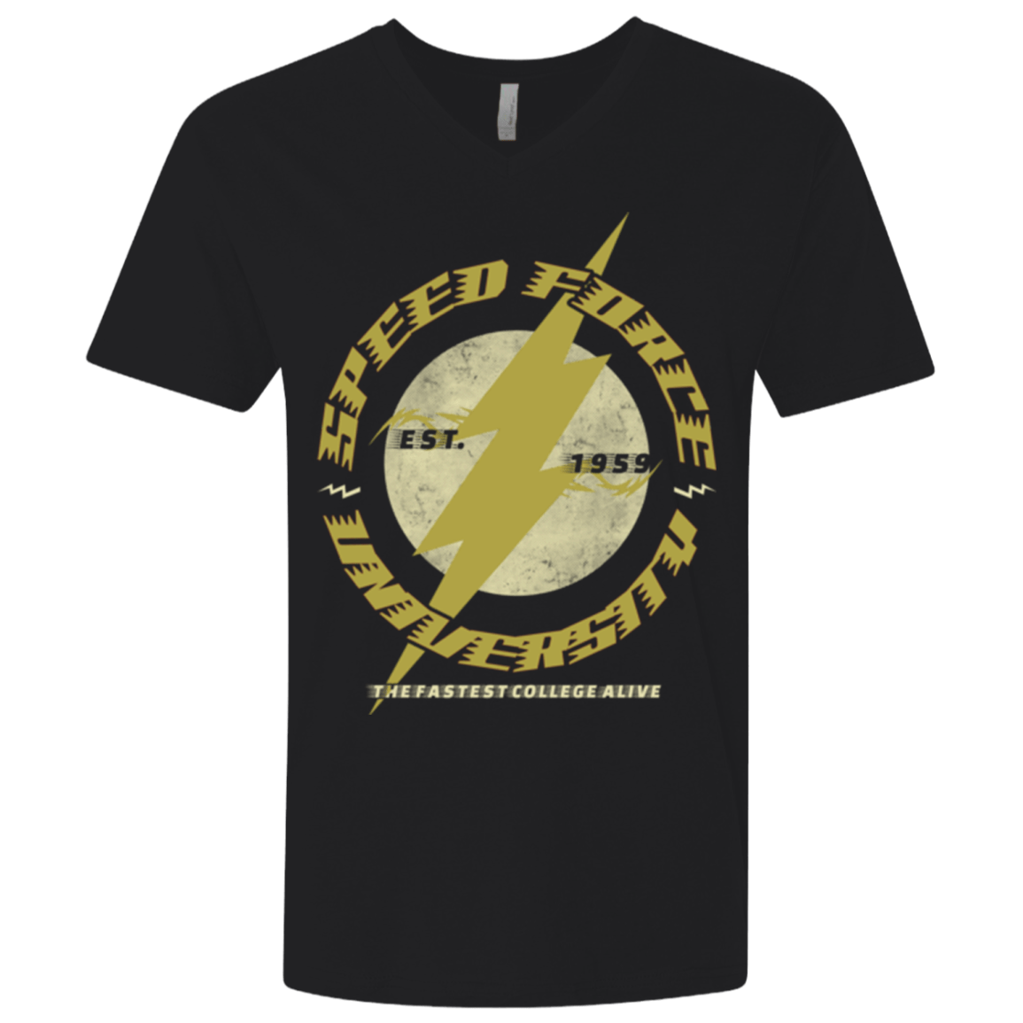 T-Shirts Black / X-Small Speed Force University Men's Premium V-Neck