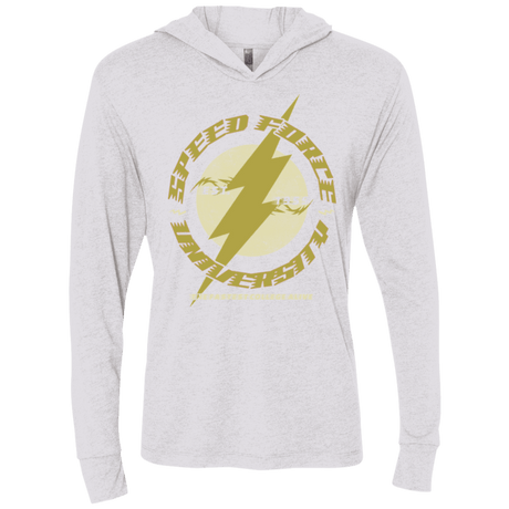 T-Shirts Heather White / X-Small Speed Force University Triblend Long Sleeve Hoodie Tee