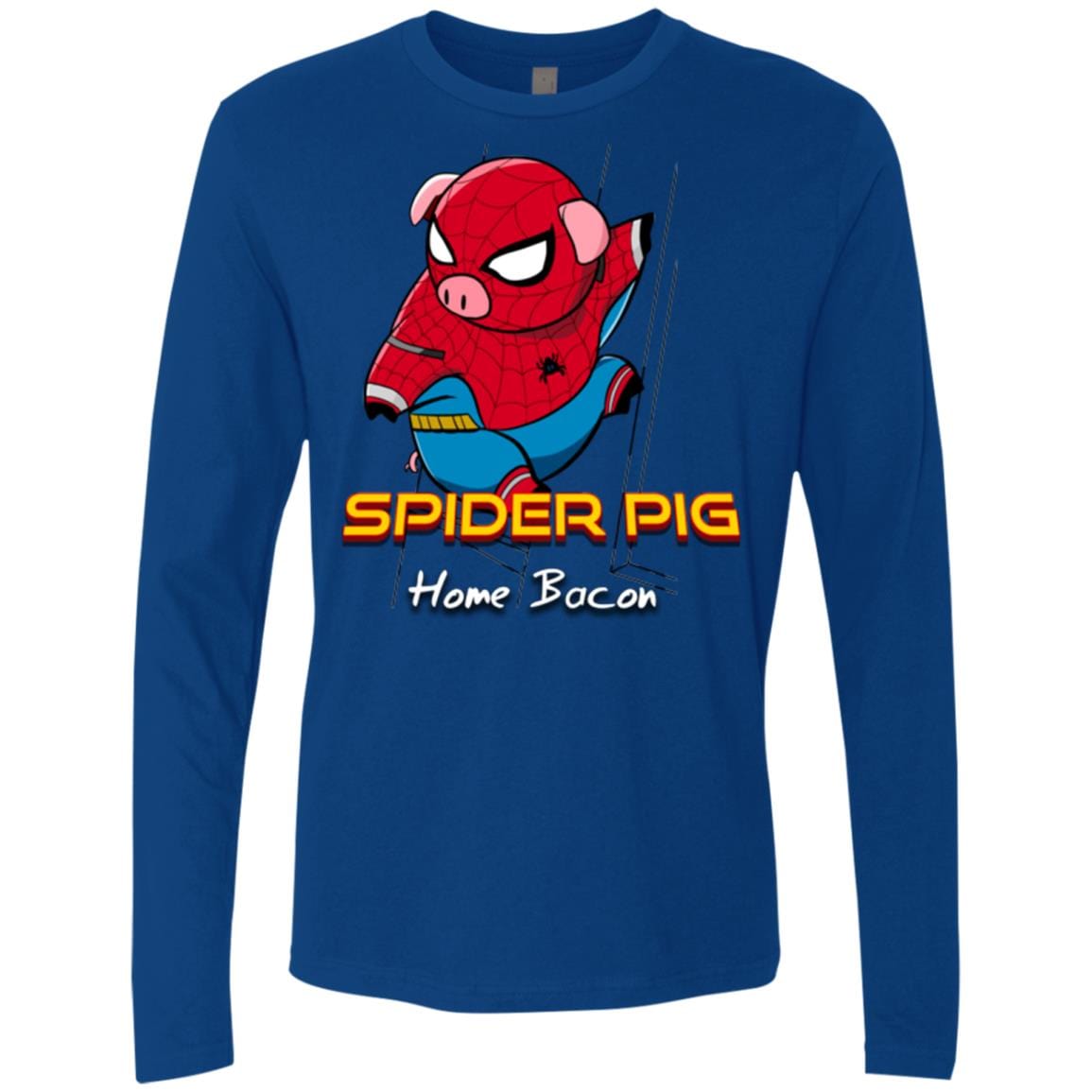 T-Shirts Royal / Small Spider Pig Build Line Men's Premium Long Sleeve