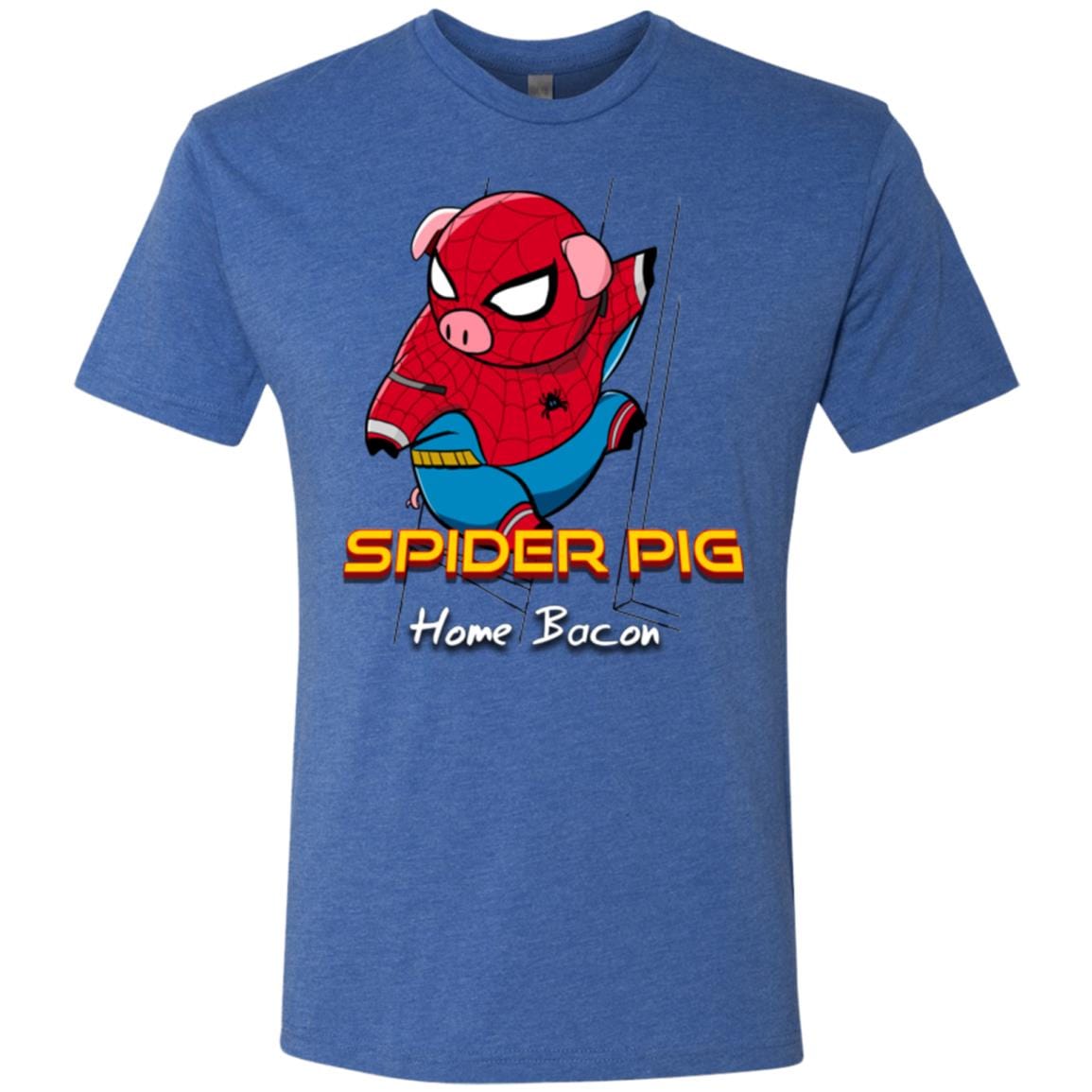 T-Shirts Vintage Royal / Small Spider Pig Build Line Men's Triblend T-Shirt