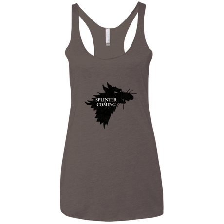 T-Shirts Macchiato / X-Small Splinter is Coming Women's Triblend Racerback Tank