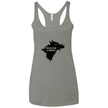 T-Shirts Venetian Grey / X-Small Splinter is Coming Women's Triblend Racerback Tank