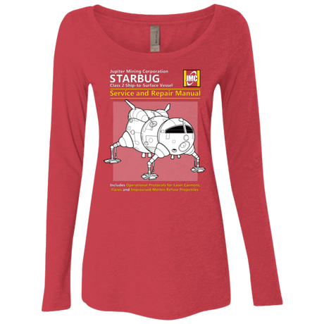 T-Shirts Vintage Red / Small Starbug Service And Repair Manual Women's Triblend Long Sleeve Shirt