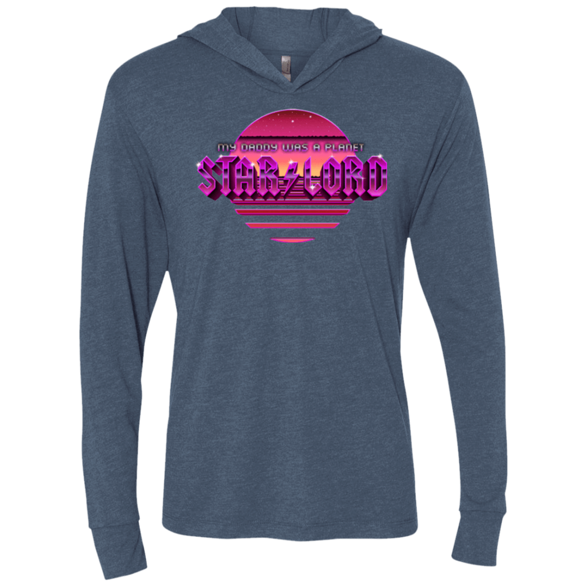 T-Shirts Indigo / X-Small Starlord Summer Triblend Long Sleeve Hoodie Tee