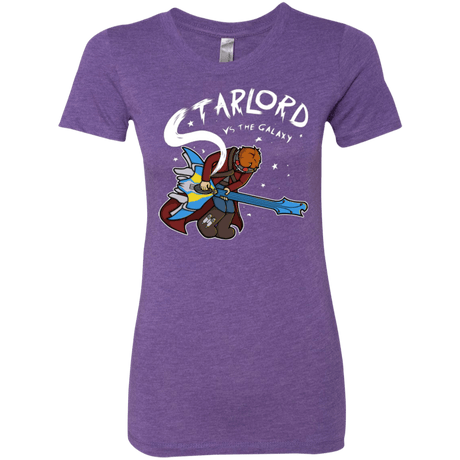 T-Shirts Purple Rush / Small Starlord vs The Galaxy Women's Triblend T-Shirt