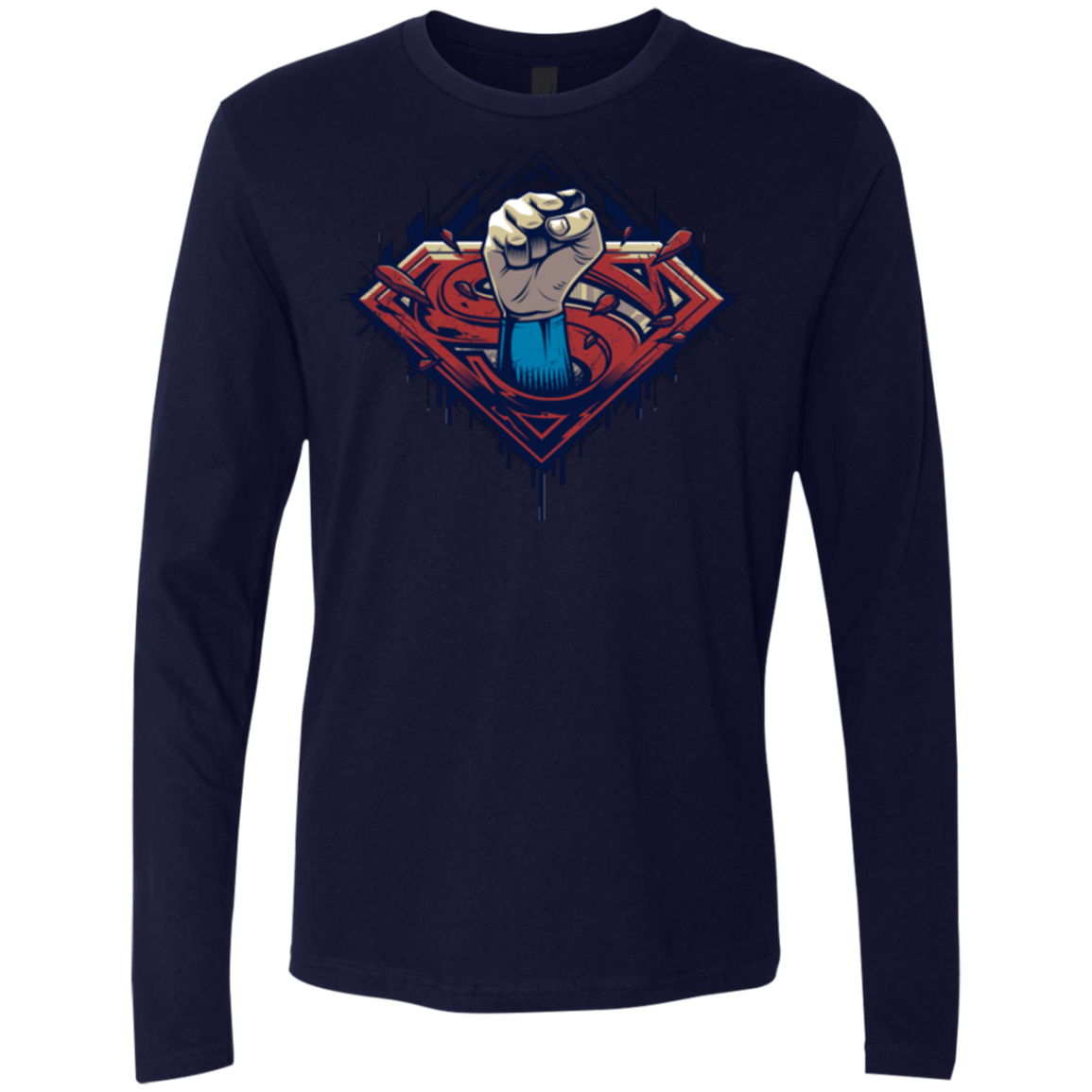 T-Shirts Midnight Navy / Small Steel Hero Men's Premium Long Sleeve