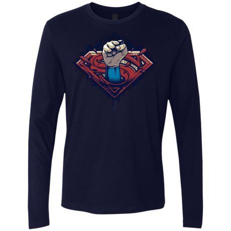 T-Shirts Midnight Navy / Small Steel Hero Men's Premium Long Sleeve