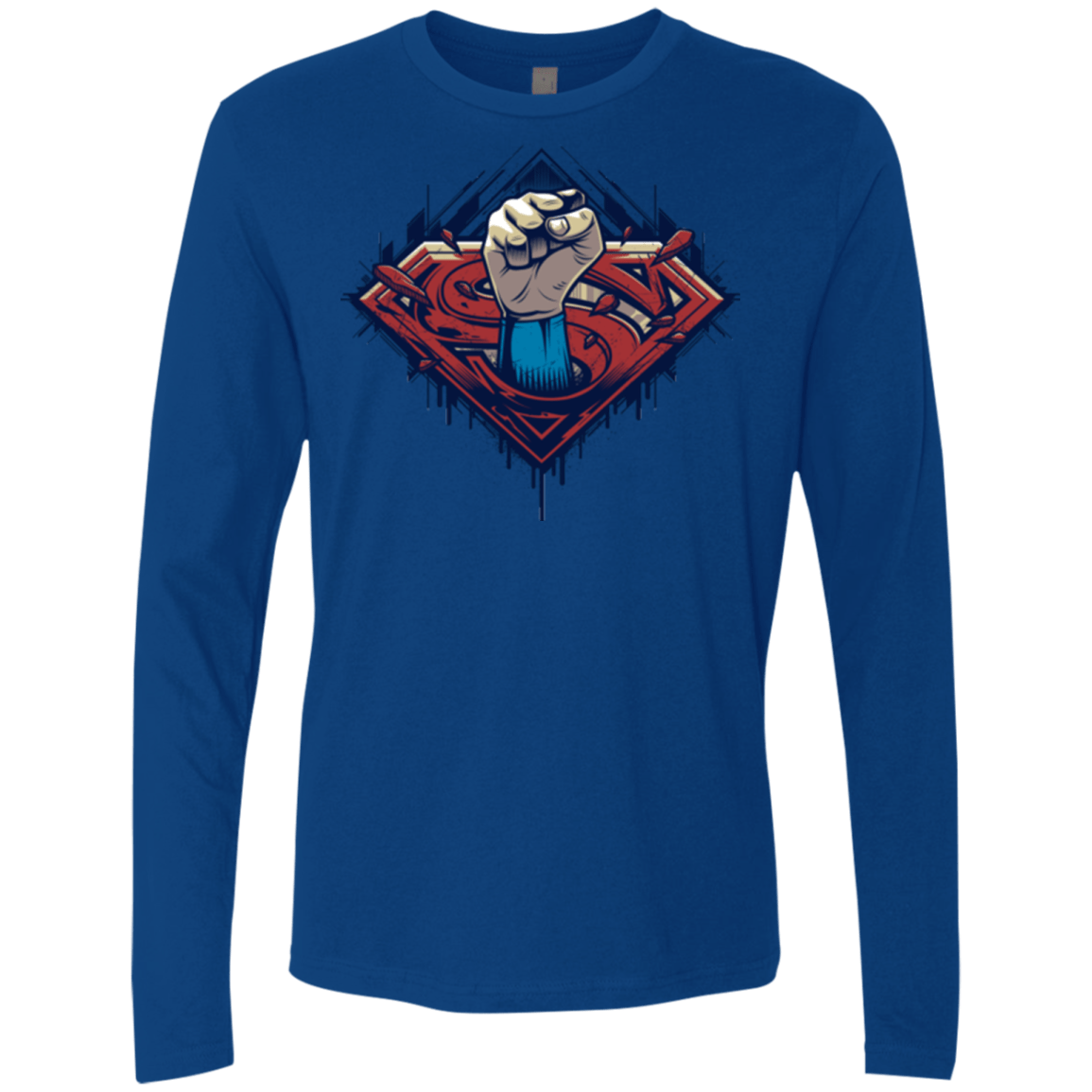 T-Shirts Royal / Small Steel Hero Men's Premium Long Sleeve