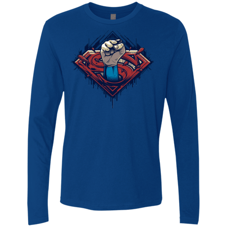 T-Shirts Royal / Small Steel Hero Men's Premium Long Sleeve