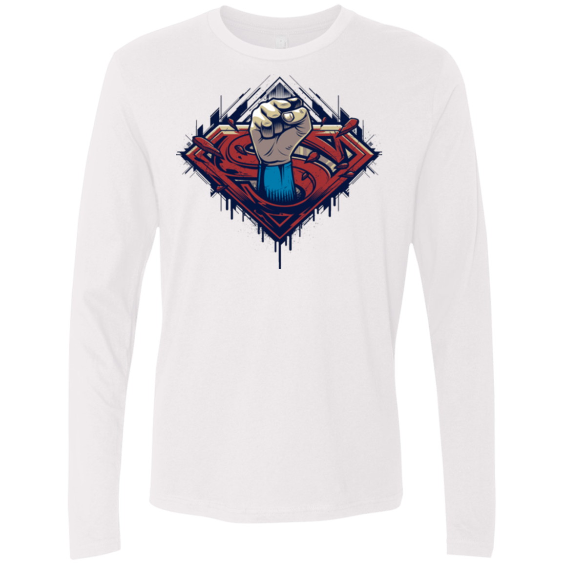 T-Shirts White / Small Steel Hero Men's Premium Long Sleeve
