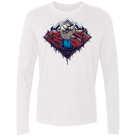 T-Shirts White / Small Steel Hero Men's Premium Long Sleeve