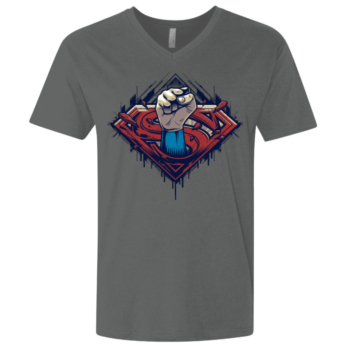 T-Shirts Heavy Metal / X-Small Steel Hero Men's Premium V-Neck