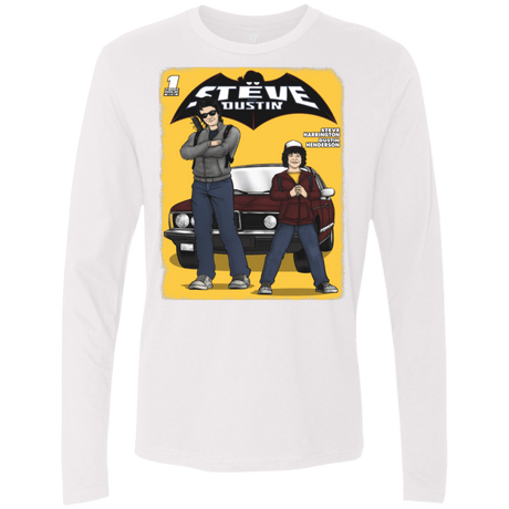 T-Shirts White / S Strange Duo Men's Premium Long Sleeve