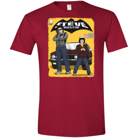 T-Shirts Cardinal Red / S Strange Duo Men's Semi-Fitted Softstyle