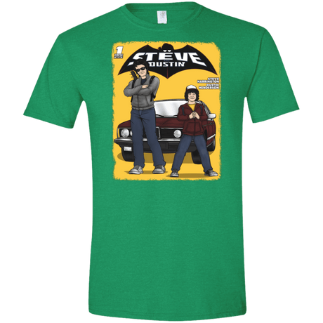 T-Shirts Heather Irish Green / S Strange Duo Men's Semi-Fitted Softstyle