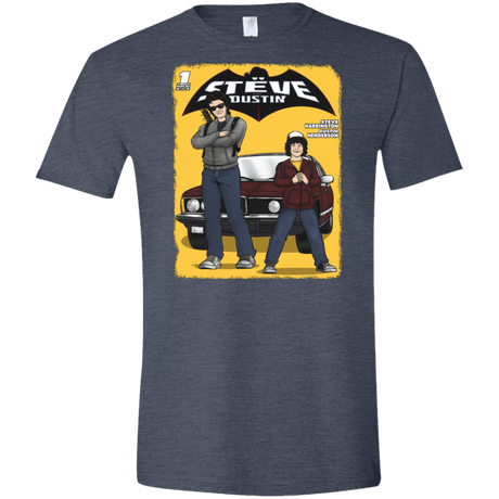 T-Shirts Heather Navy / S Strange Duo Men's Semi-Fitted Softstyle