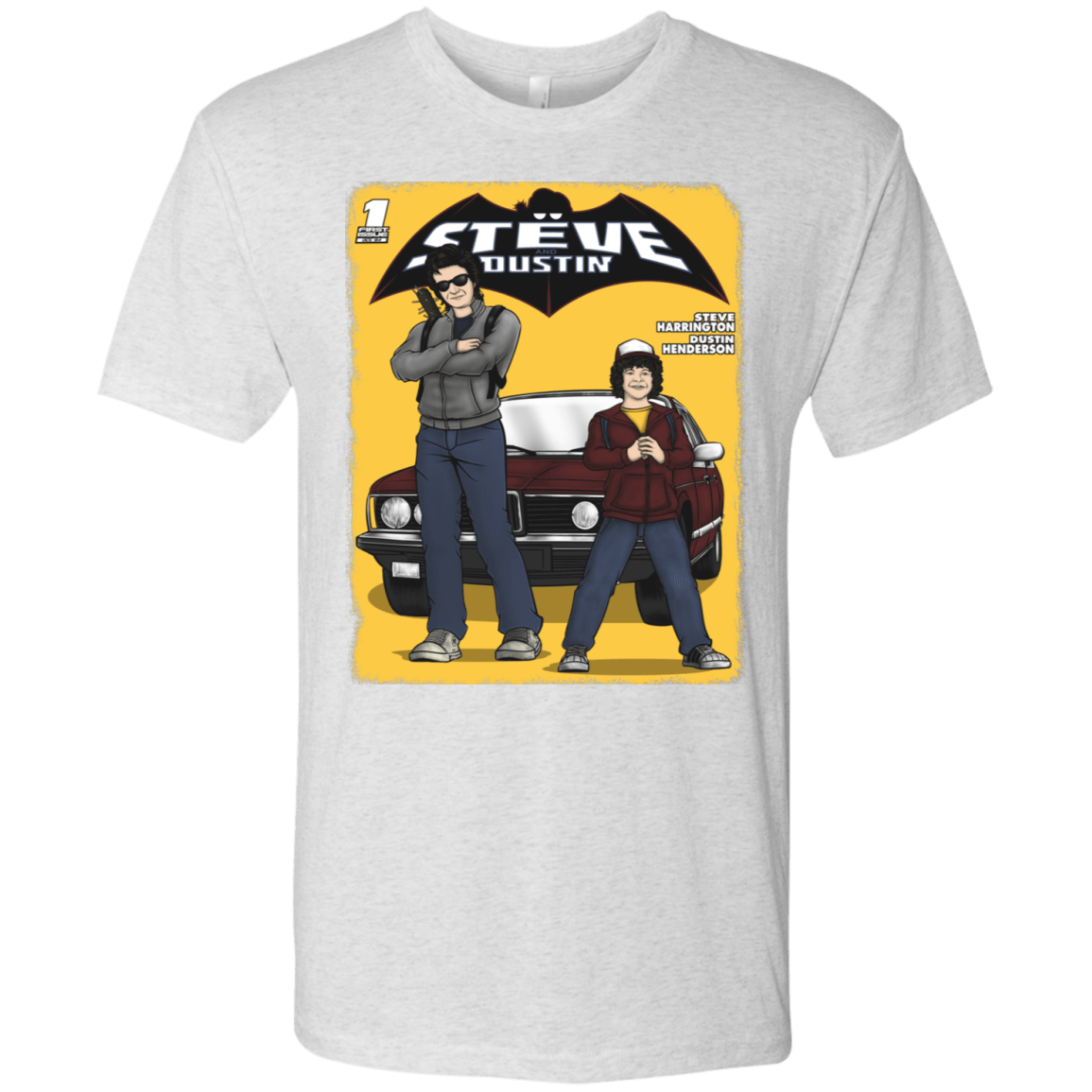 T-Shirts Heather White / S Strange Duo Men's Triblend T-Shirt