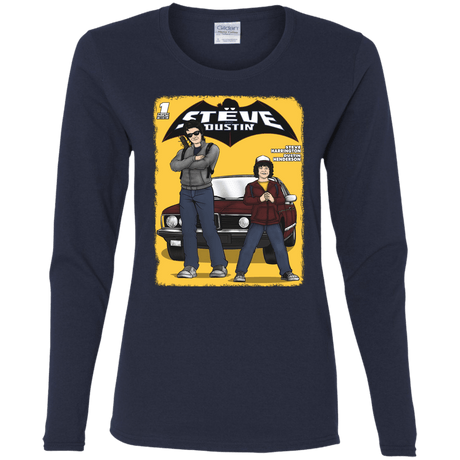 T-Shirts Navy / S Strange Duo Women's Long Sleeve T-Shirt