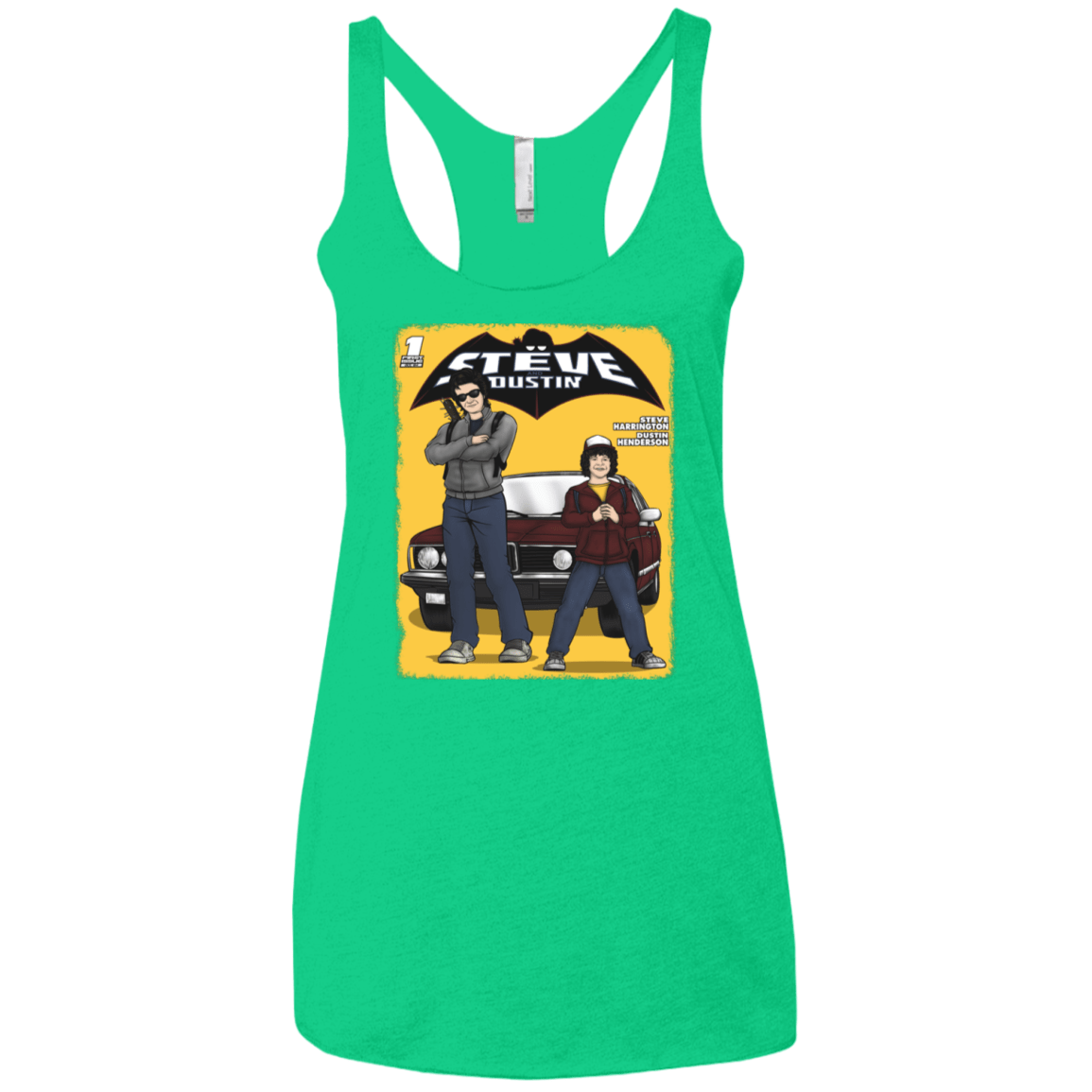 T-Shirts Envy / X-Small Strange Duo Women's Triblend Racerback Tank