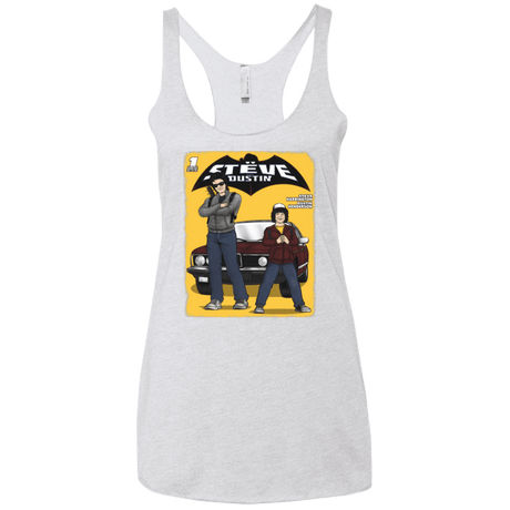 T-Shirts Heather White / X-Small Strange Duo Women's Triblend Racerback Tank