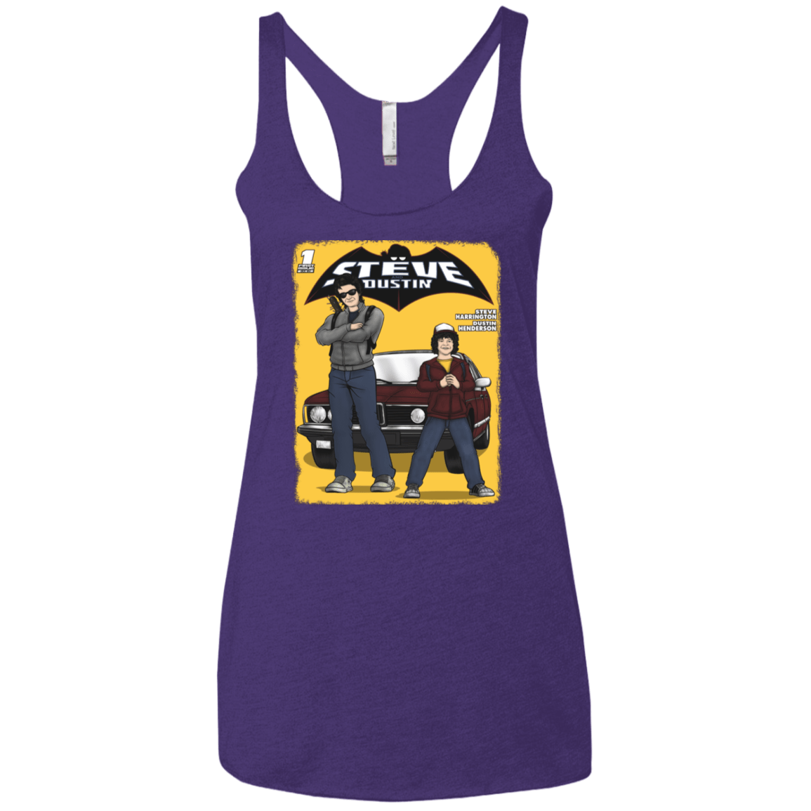 T-Shirts Purple Rush / X-Small Strange Duo Women's Triblend Racerback Tank