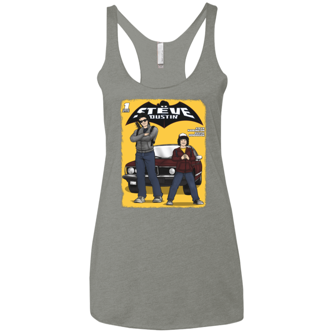 T-Shirts Venetian Grey / X-Small Strange Duo Women's Triblend Racerback Tank
