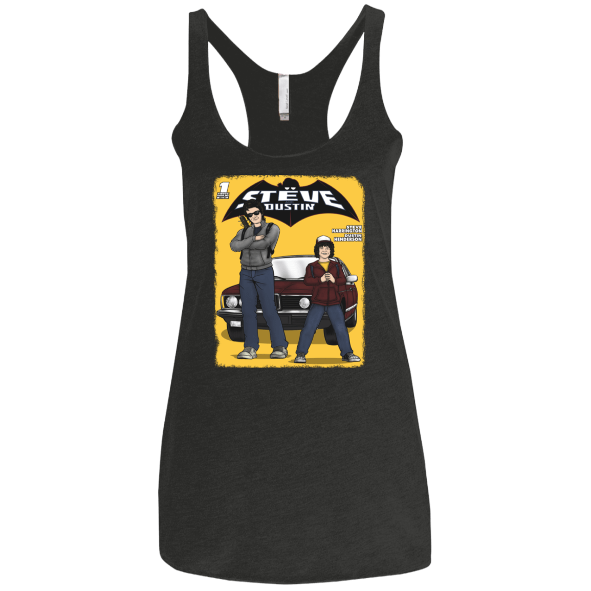 T-Shirts Vintage Black / X-Small Strange Duo Women's Triblend Racerback Tank