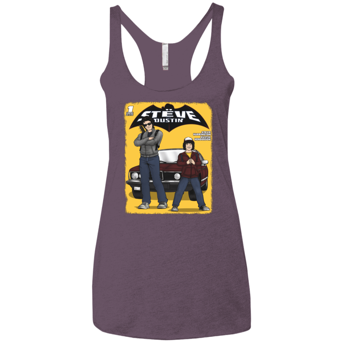 T-Shirts Vintage Purple / X-Small Strange Duo Women's Triblend Racerback Tank