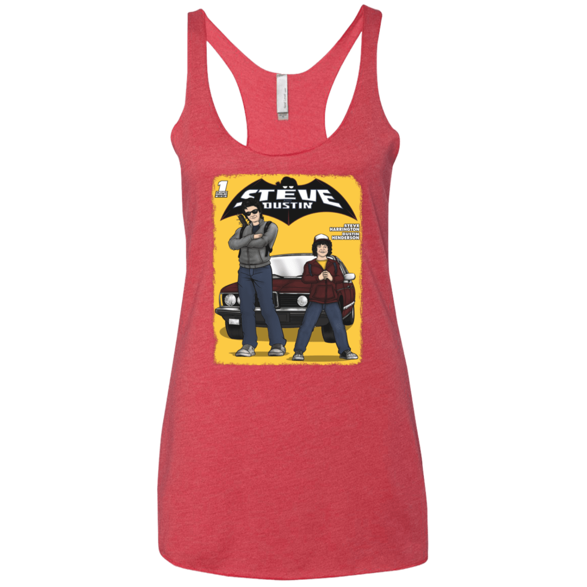 T-Shirts Vintage Red / X-Small Strange Duo Women's Triblend Racerback Tank