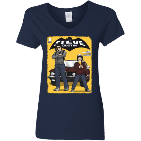 T-Shirts Navy / S Strange Duo Women's V-Neck T-Shirt