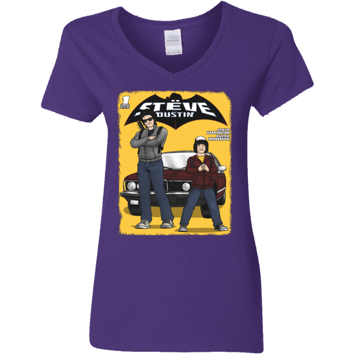 T-Shirts Purple / S Strange Duo Women's V-Neck T-Shirt