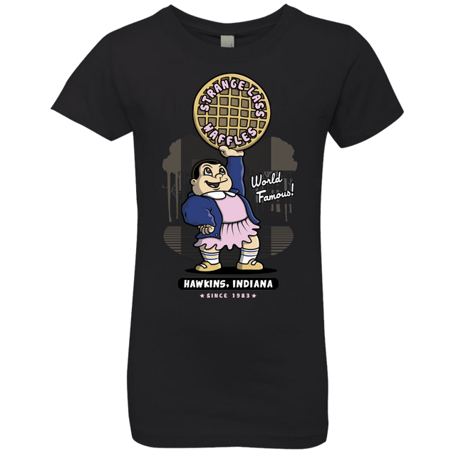 T-Shirts Black / YXS Strange Lass Waffles Girls Premium T-Shirt