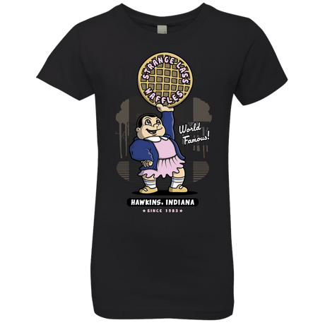 T-Shirts Black / YXS Strange Lass Waffles Girls Premium T-Shirt