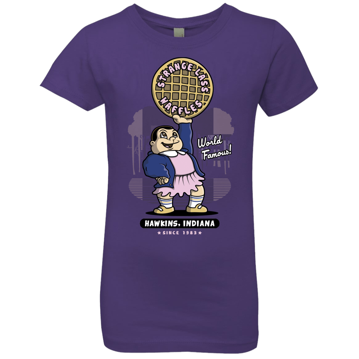 T-Shirts Purple Rush / YXS Strange Lass Waffles Girls Premium T-Shirt