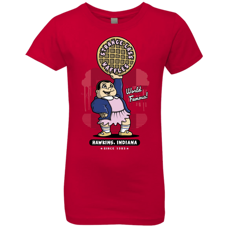 T-Shirts Red / YXS Strange Lass Waffles Girls Premium T-Shirt