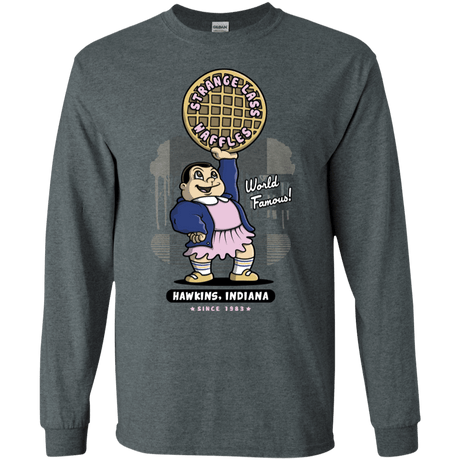 T-Shirts Dark Heather / S Strange Lass Waffles Men's Long Sleeve T-Shirt