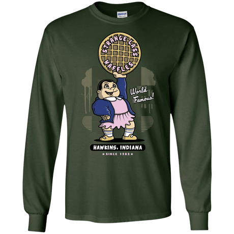 T-Shirts Forest Green / S Strange Lass Waffles Men's Long Sleeve T-Shirt