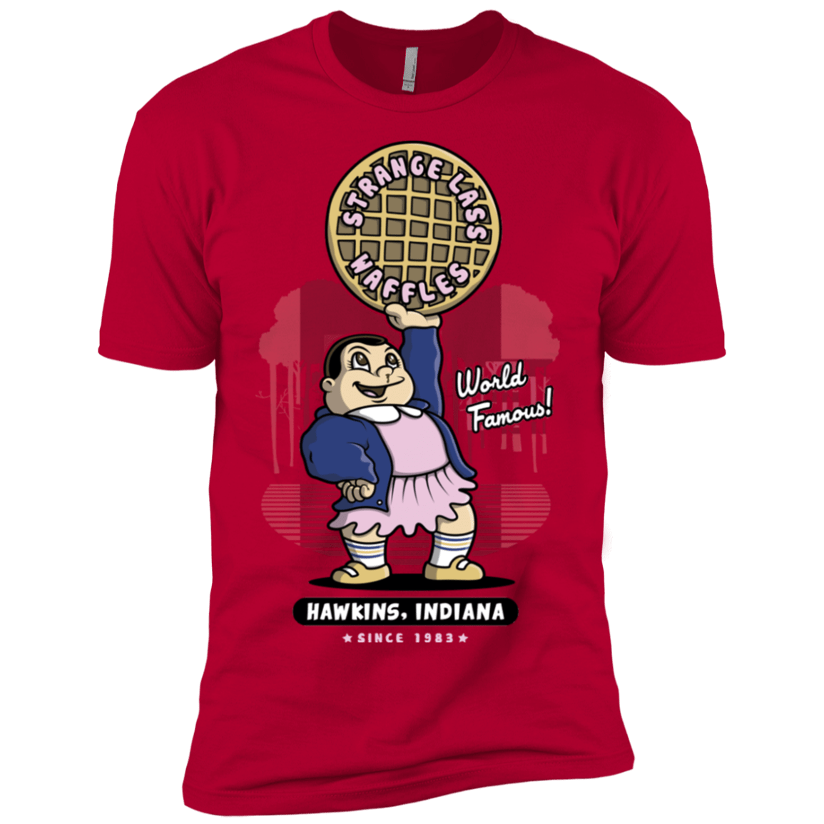 T-Shirts Red / X-Small Strange Lass Waffles Men's Premium T-Shirt