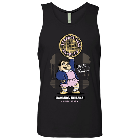 T-Shirts Black / S Strange Lass Waffles Men's Premium Tank Top