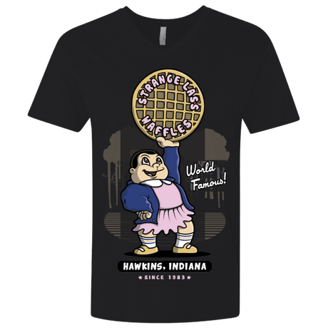 T-Shirts Black / X-Small Strange Lass Waffles Men's Premium V-Neck