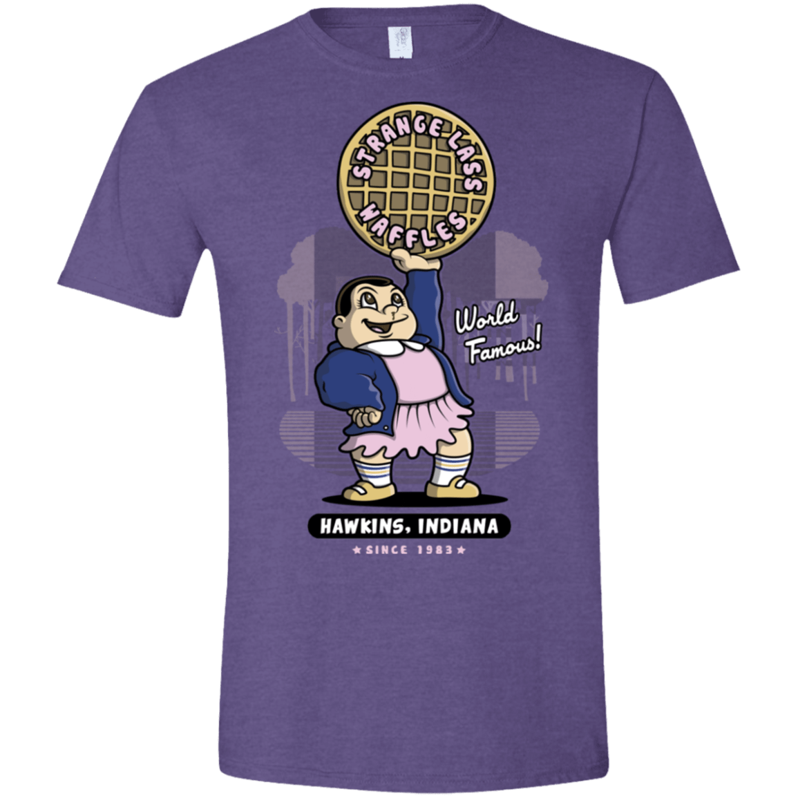 T-Shirts Heather Purple / S Strange Lass Waffles Men's Semi-Fitted Softstyle