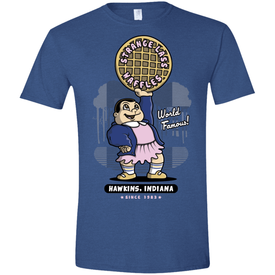 T-Shirts Heather Royal / X-Small Strange Lass Waffles Men's Semi-Fitted Softstyle