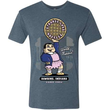 T-Shirts Indigo / S Strange Lass Waffles Men's Triblend T-Shirt