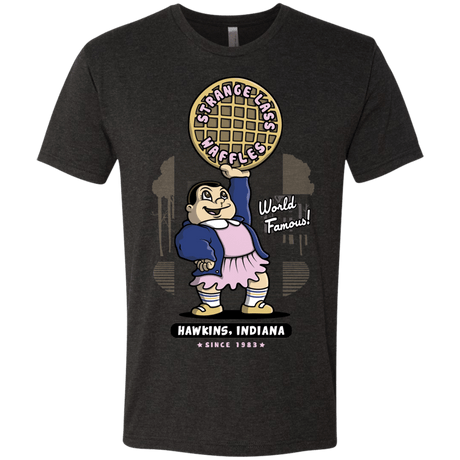T-Shirts Vintage Black / S Strange Lass Waffles Men's Triblend T-Shirt