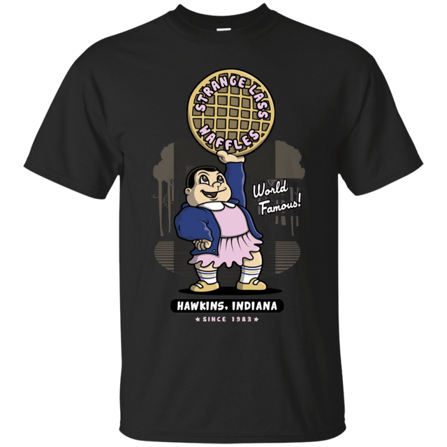 T-Shirts Black / S Strange Lass Waffles T-Shirt