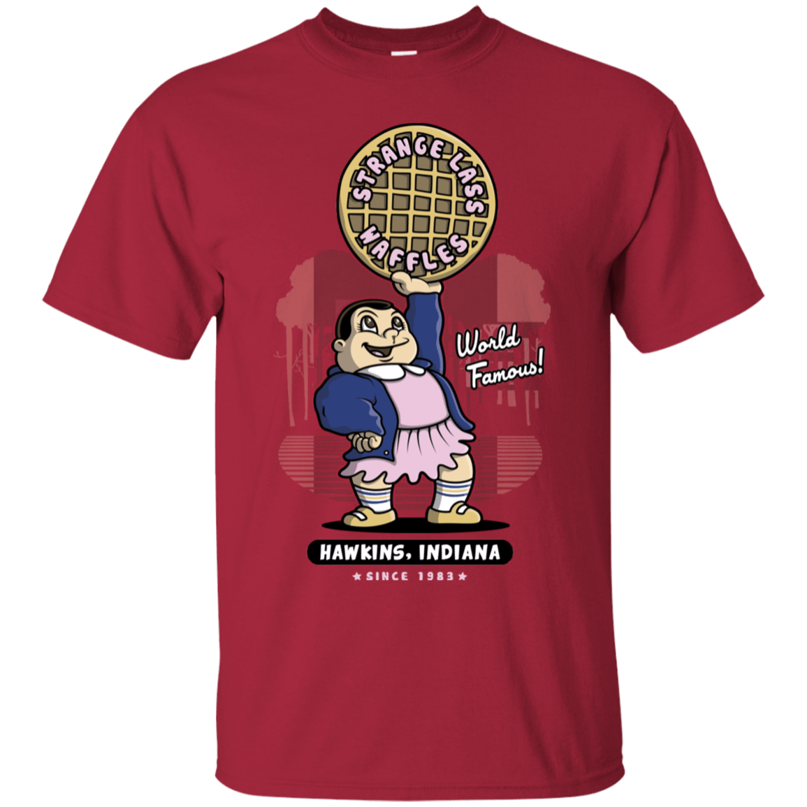 T-Shirts Cardinal / S Strange Lass Waffles T-Shirt