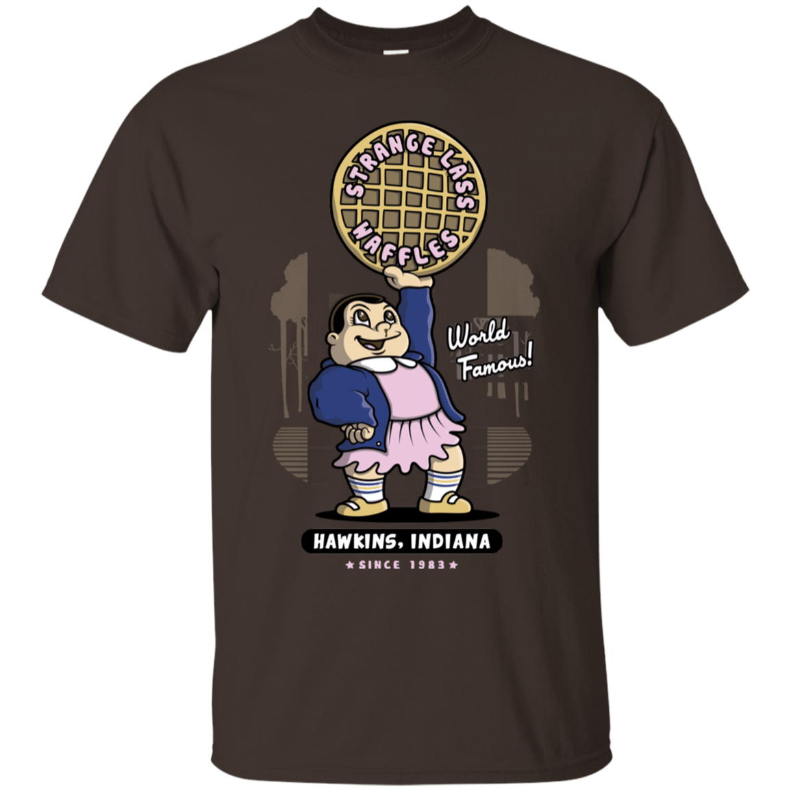 T-Shirts Dark Chocolate / S Strange Lass Waffles T-Shirt