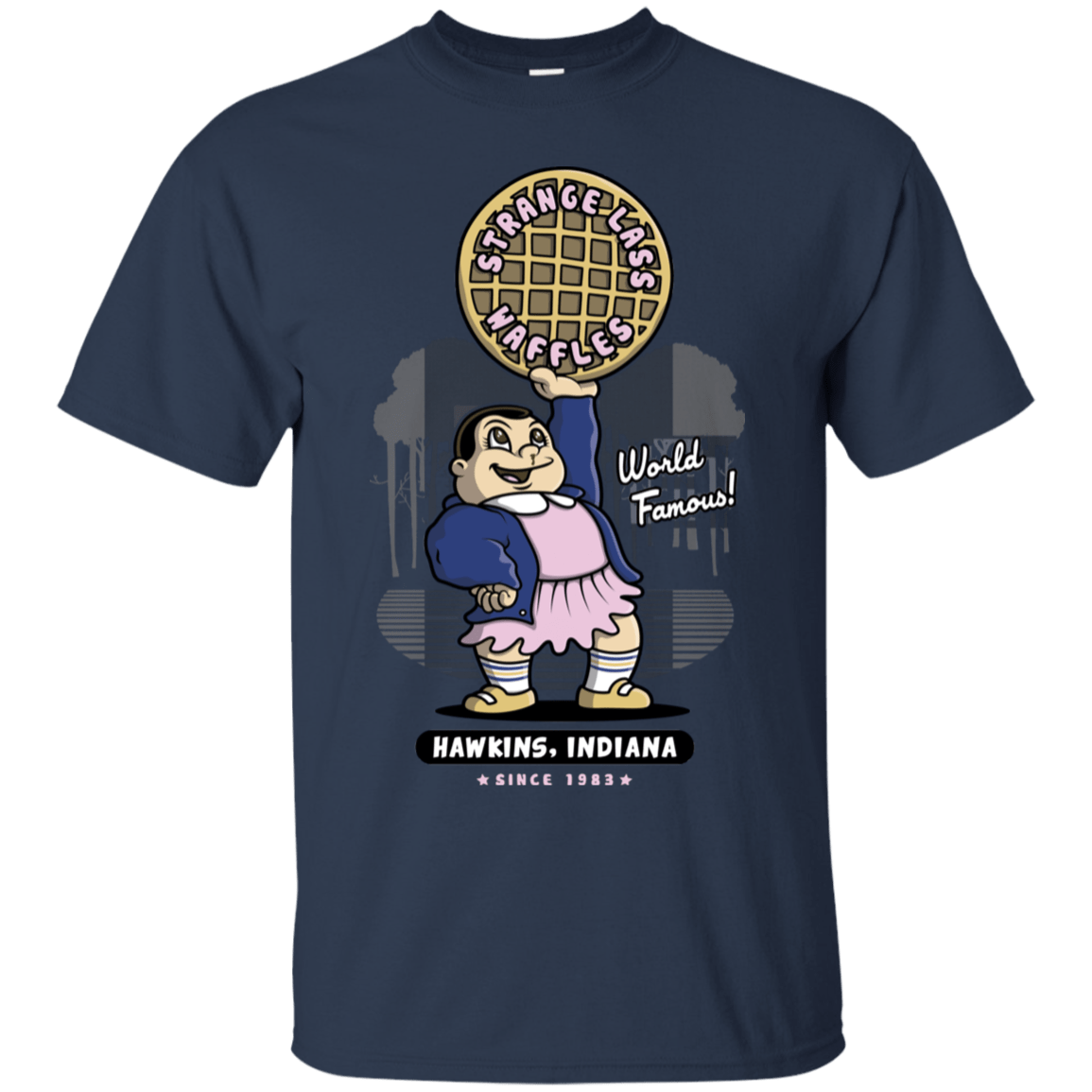 T-Shirts Navy / S Strange Lass Waffles T-Shirt
